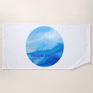 Oceanic Wavy Beauty Beach Towel