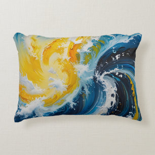 Oceanic Whirlwind Decorative Cushion