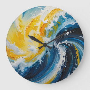 Oceanic Whirlwind Large Clock