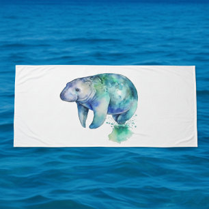 Oceanic Whisper Manatee Bath Towel