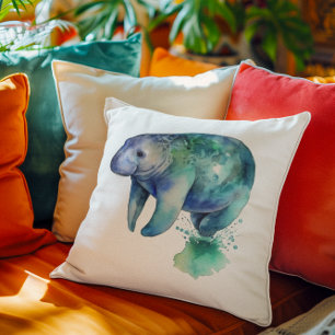 Oceanic Whisper Manatee Cushion