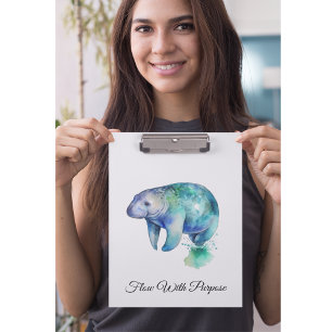 Oceanic Whisper Manatee, custom Clipboard
