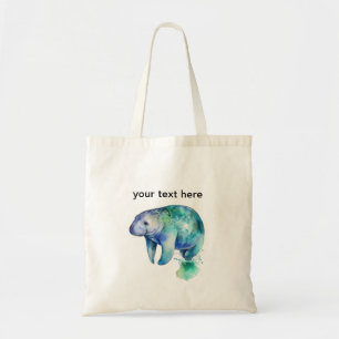 Oceanic Whisper Manatee, custom Tote Bag