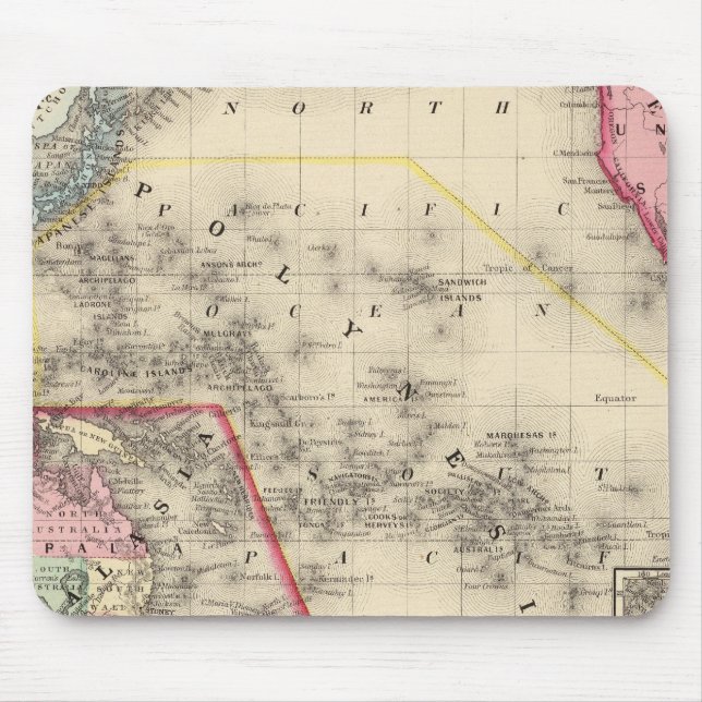 Oceanica, Sandwich Islands Mouse Mat (Front)