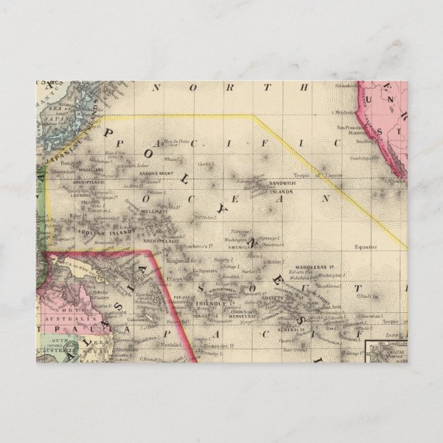 Oceanica, Sandwich Islands Postcard (Front)