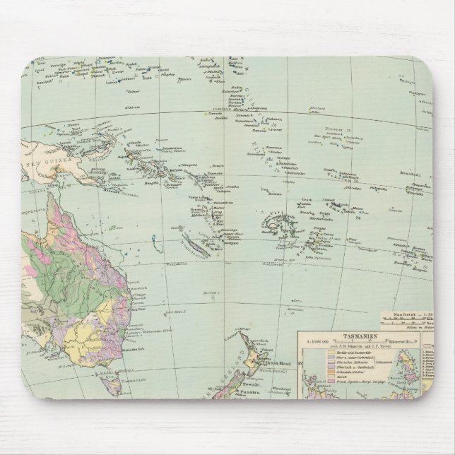 Oceanien - Atlas Map of Oceania Mouse Mat (Front)