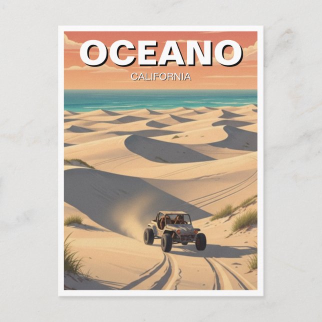Oceano Sand Dunes California Postcard (Front)