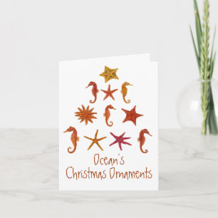 Ocean's Christmas Ornaments Holiday Card