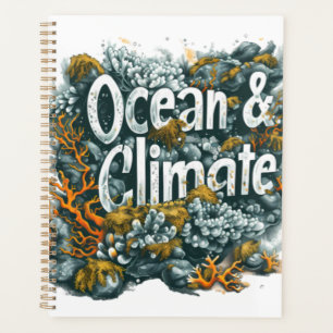 Oceans Day - Ocean and Climate Text with Coral Planner