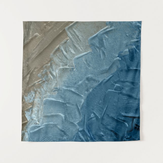 Ocean's Edge: A Digital Painting of Tranquillity Tapestry (Front)