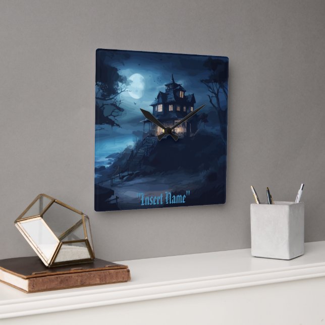 Ocean's Edge Manor Square Wall Clock (Office)