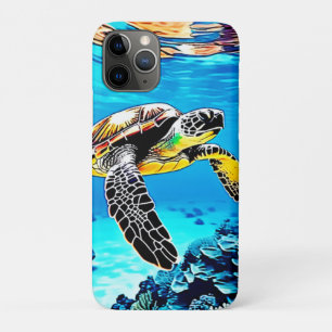 Ocean's Embrace: Sea Turtle's Journey iPhone 11 Pro Case