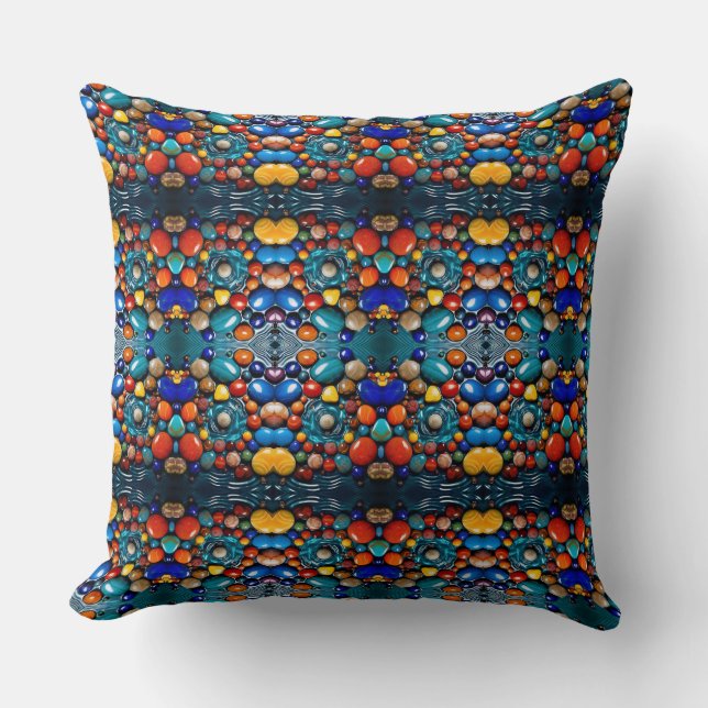 Ocean's Gem Mosaic Cushion (Front)