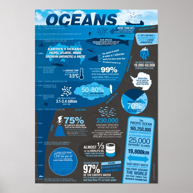 Oceans Infographic Poster (Front)
