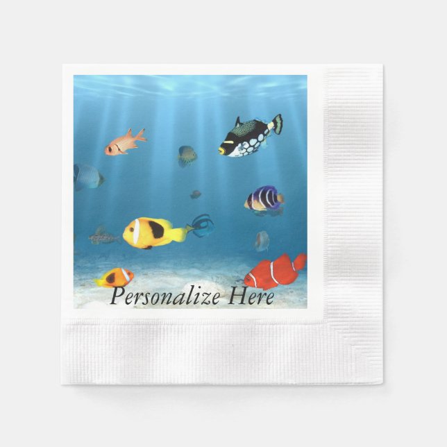 Oceans Of Fish Napkin (Front)