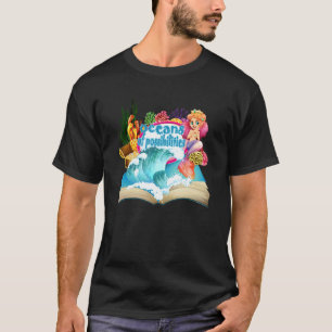 Oceans Of Possibilities Mermaid Summer Reading Boo T-Shirt