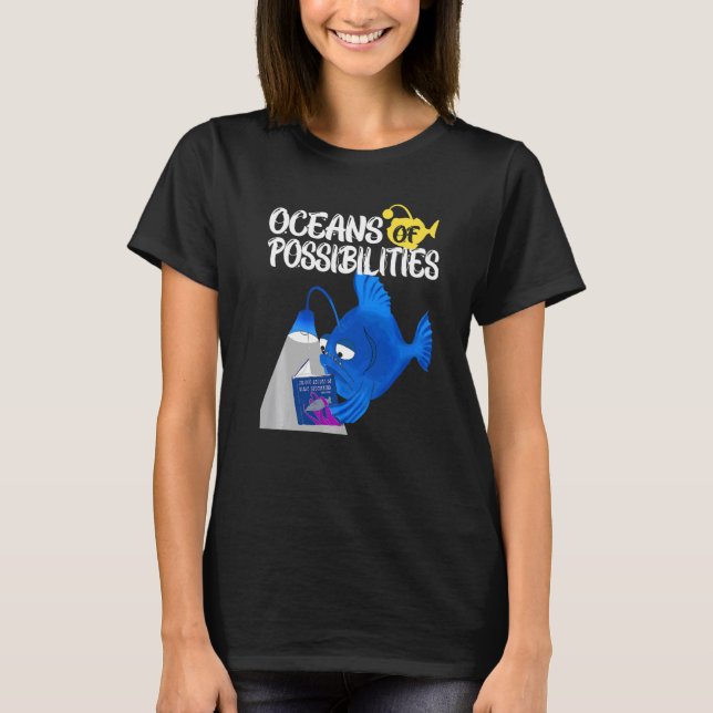Oceans Of Possibilities Summer Reading 2022 Angler T-Shirt (Front)