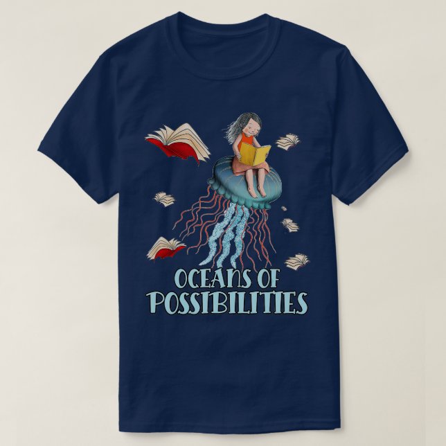 Oceans of Possibilities Summer Reading 2022 Librar T-Shirt (Design Front)
