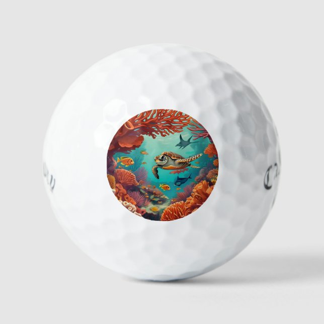 "Ocean's Palette" Golf Balls (Front)