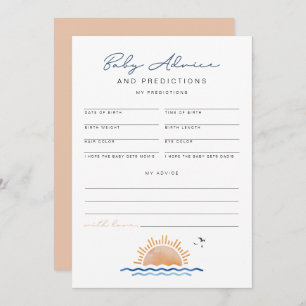 OCEANSIDE Beach Baby Advice and Predictions Card