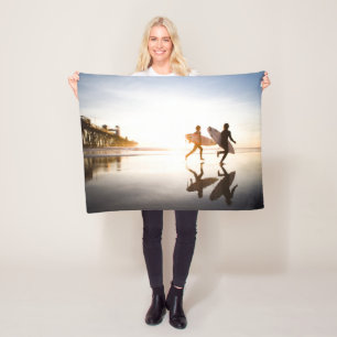 Oceanside Beach Fleece Blanket