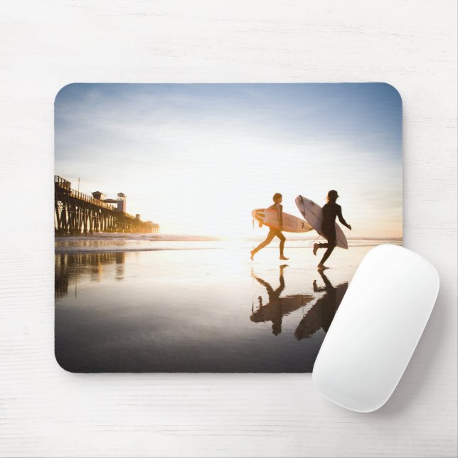 Oceanside Beach Mouse Mat (With Mouse)