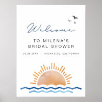 OCEANSIDE Beach Ocean Sunset Bridal Shower Welcome