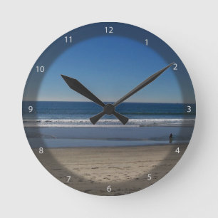 Oceanside Beach Round Clock