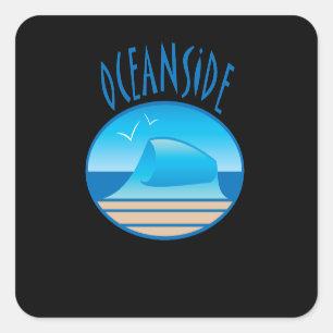 Oceanside Beach Wave Sticker