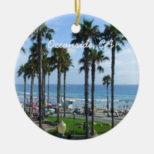 Oceanside California Ceramic Tree Decoration