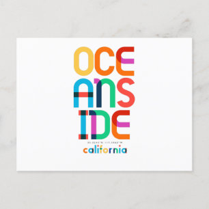 Oceanside California Mid Century, Pop Art, Postcard