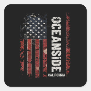Oceanside California Square Sticker