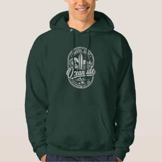 Oceanside California Vintage Coastal Surf T-Shirt Hoodie