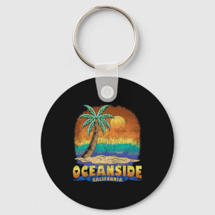 Oceanside California Vintage Distressed Souvenir Key Ring
