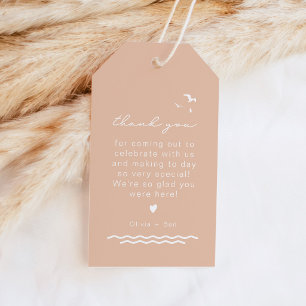 OCEANSIDE Creamy Orange and Blue Beach Favour Tags