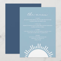 OCEANSIDE Light Blue Sun Ocean Themed Menu