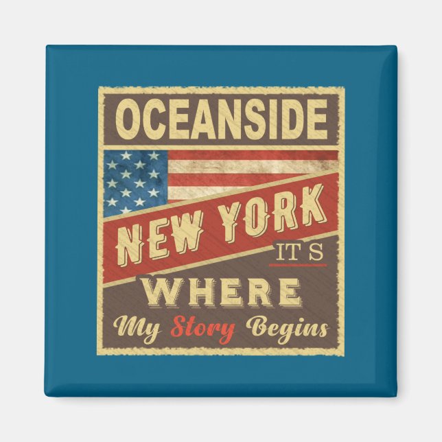 Oceanside Ny Its Where My Story Begins  Magnet (Front)
