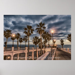 Oceanside Pier at sunset Poster