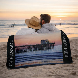 Oceanside Pier Cali Vacation  Beach Towel