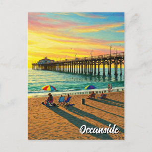 Oceanside Pier California Travel Postcard