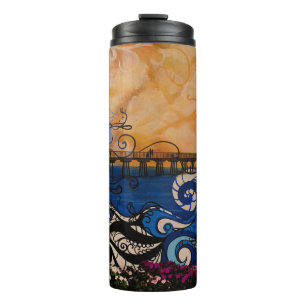 Oceanside Scene Thermal Tumbler