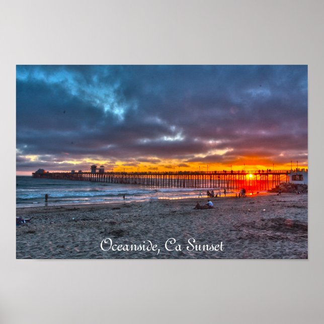 Oceanside Sunset Poster (Front)