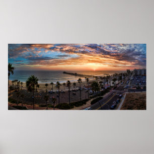 Oceanside Sunset Poster