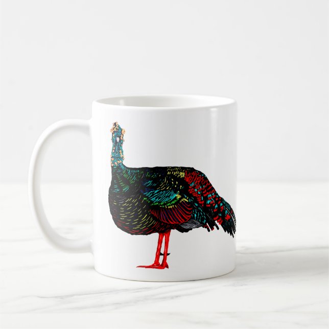 Ocellated Turkey Coffee Mug (Left)
