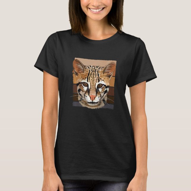 Ocelot Bengal Wild Cat T-Shirt (Front)