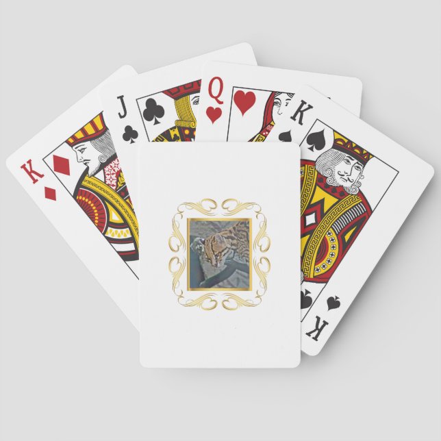 Ocelot Framed Playing Cards (Back)