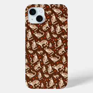 Ocelot Pattern iPhone 15 Mini Case