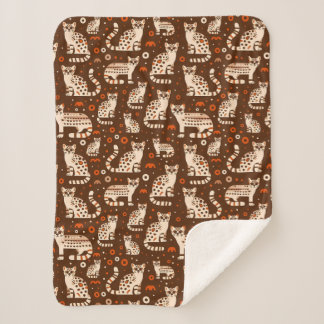 Ocelot Pattern Sherpa Blanket