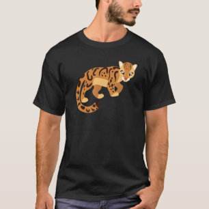 Ocelot Tshirt for Kids Cute Graphic Cartoon Ocelot