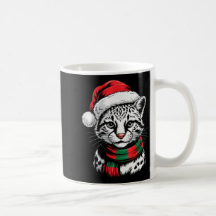 Ocelot Xmas Santa Hat F Christmas Costume Coffee Mug